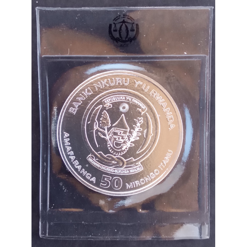 2018 1 Oz Rwanda Wildlife Giraffe Obverse