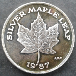 1987 AMC Silver Maple Leaf Reverse