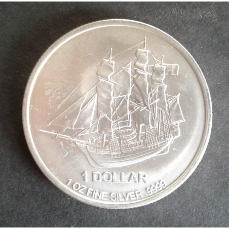 2015 1 Oz Cook Islands Silver Bounty Obverse