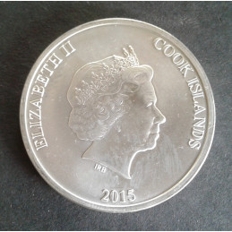 2015 1 Oz Cook Islands Silver Bounty Reverse