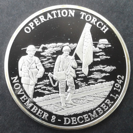 2001 20 Gram American Mint WWII Operation Torch Obverse