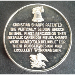 20 Gram International Mint Nation of Riflemen Sharps Reverse