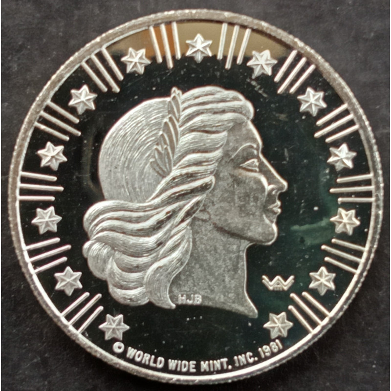 1981 1/4 Oz World Wide Mint Type 1 Obverse