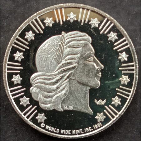 1981 1/4 Oz World Wide Mint Type 1 Obverse