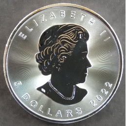 2022 1 Oz Canada Maple Obverse