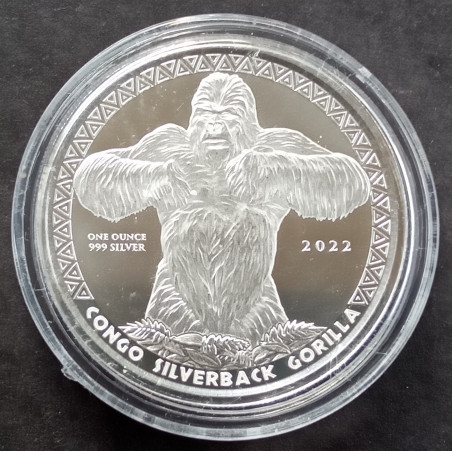 2022 1 Oz Congo Gorilla Obverse