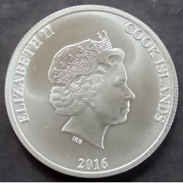 2016 1 Oz Cook Islands Silver Bounty Reverse