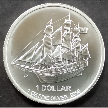 2016 1 Oz Cook Islands Silver Bounty Obverse