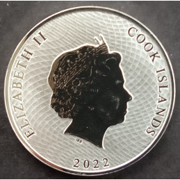 2022 1 Oz Cook Islands Silver Bounty Reverse