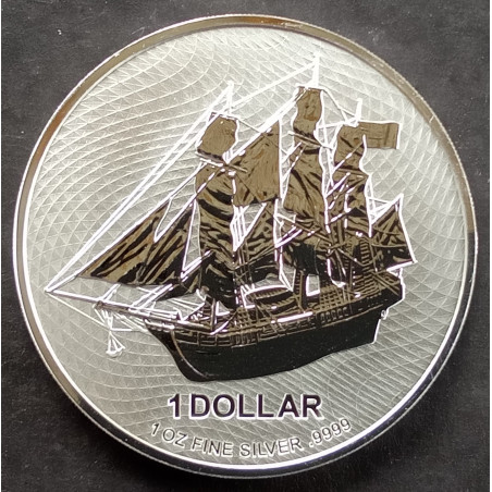 2022 1 Oz Cook Islands Silver Bounty Obverse