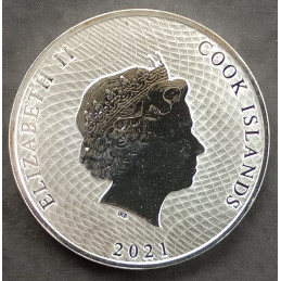 2021 1 Oz Cook Islands Silver Bounty Reverse