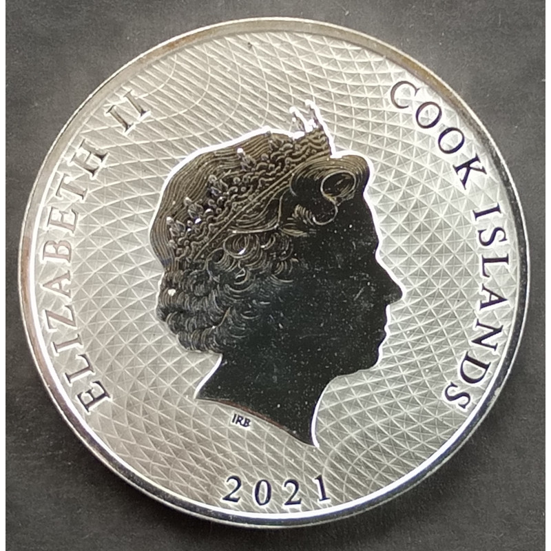 2021 1 Oz Cook Islands Silver Bounty Reverse