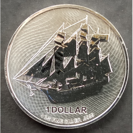 2021 1 Oz Cook Islands Silver Bounty Obverse