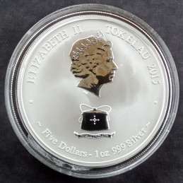 2015 1 Oz Tokelau Lunar Goat Reverse Proof Obverse