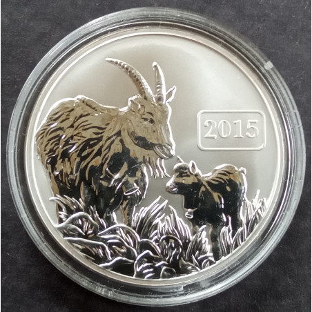 2015 1 Oz Tokelau Lunar Goat Reverse Proof Reverse