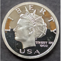 2005 1 Oz NorFed Liberty Dollar Type 2 Obverse