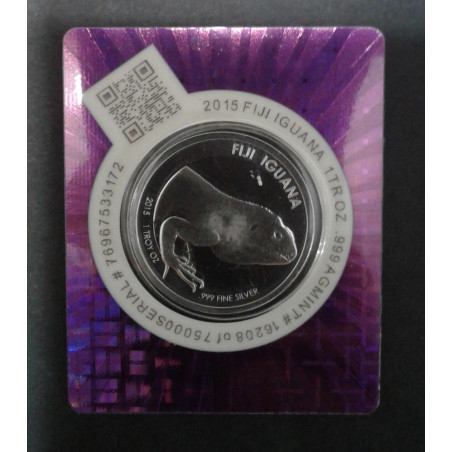 2015 1 Oz Fiji Iguana Obverse