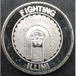 1 Oz SilverTowne Fighting Illini Obverse
