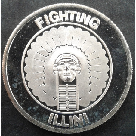 1 Oz SilverTowne Fighting Illini Obverse