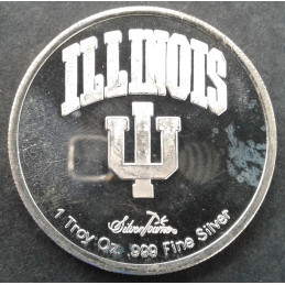 1 Oz SilverTowne Fighting Illini Reverse