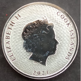2021 1/4 Oz Cook Islands Silver Bounty Reverse