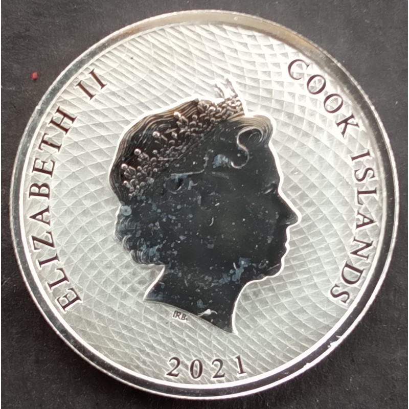 2021 1/4 Oz Cook Islands Silver Bounty Reverse