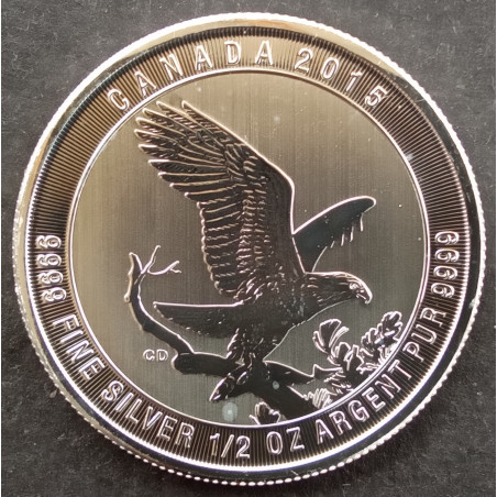 2015 1/2 Oz Canada Bald Eagle Obverse