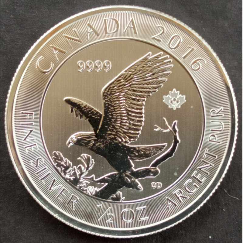 2016 1/2 Oz Canada Bald Eagle Reverse