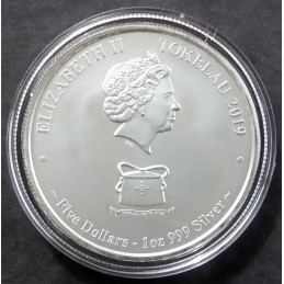 2019 1 Oz Tokelau Ocean Loggerhead Turtle Obverse