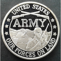 1 Oz  Army Forces/Eagle/Bell Obverse