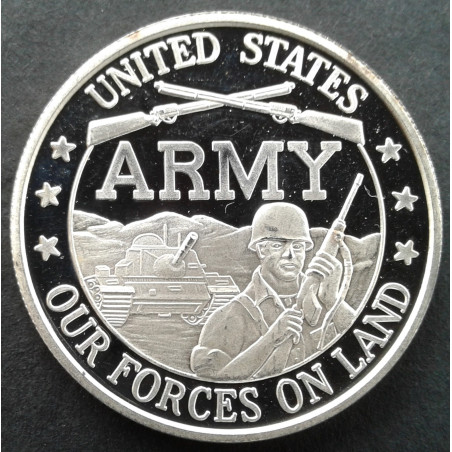 1 Oz  Army Forces/Eagle/Bell Obverse