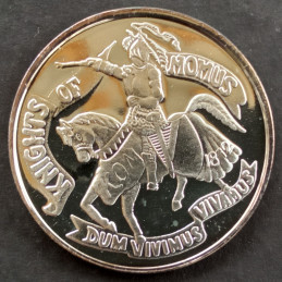 1990 1 Oz Knights of Momus Doubloon Reverse