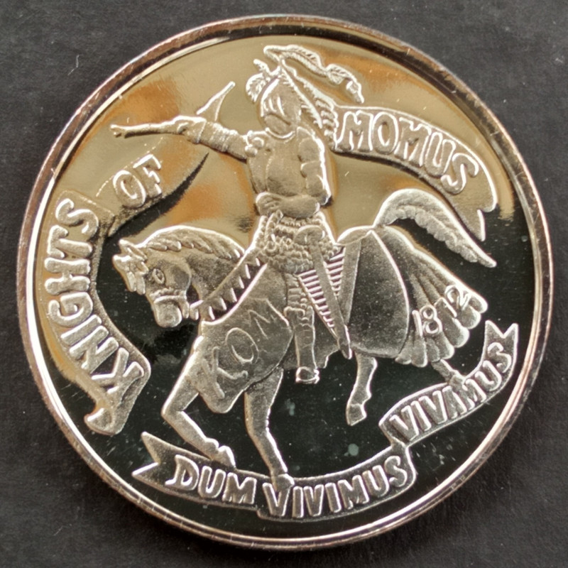 1990 1 Oz Knights of Momus Doubloon Reverse