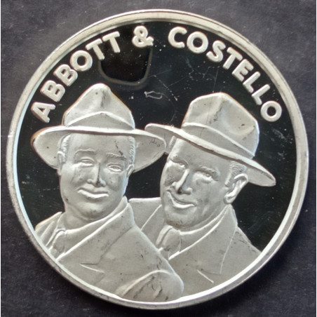 1 Oz AMC Screen Stars Abbott and Costello Obverse