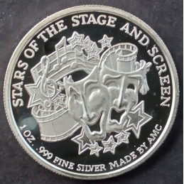 1 Oz AMC Screen Stars Abbott and Costello Reverse