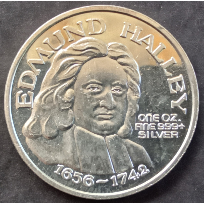 1985 1 Oz Halley's Comet Obverse