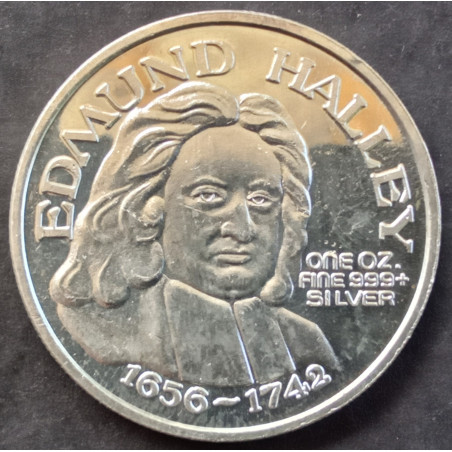 1985 1 Oz Halley's Comet Obverse