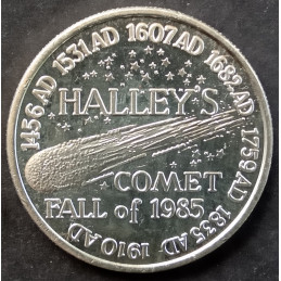 1985 1 Oz Halley's Comet Reverse