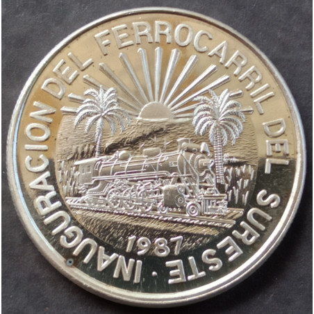1987 1 Oz AMC Texas International Mint Ferrocarril Sureste Obverse