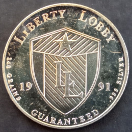 1991 1/2 Oz Liberty Lobby Andrew Jackson Reverse
