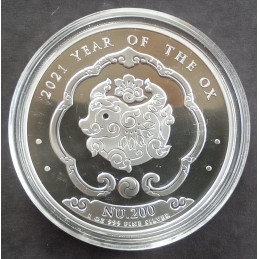 2021 1 Oz Bhutan Lunar Ox Obverse
