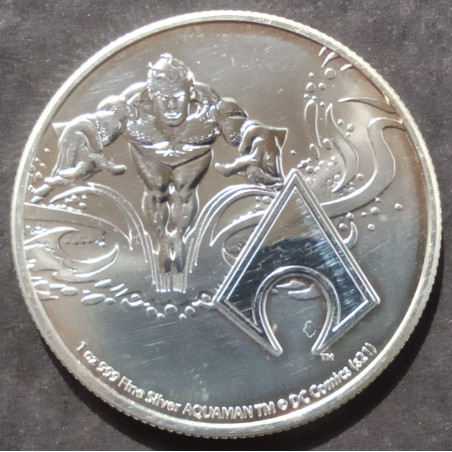 2022 1 Oz Niue Superheroes Aquaman Reverse