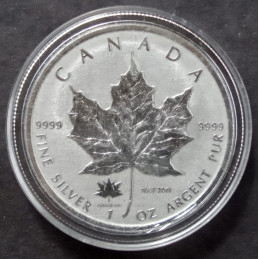 2017 1 Oz Canada Maple Leaf Maple Privy Reverse