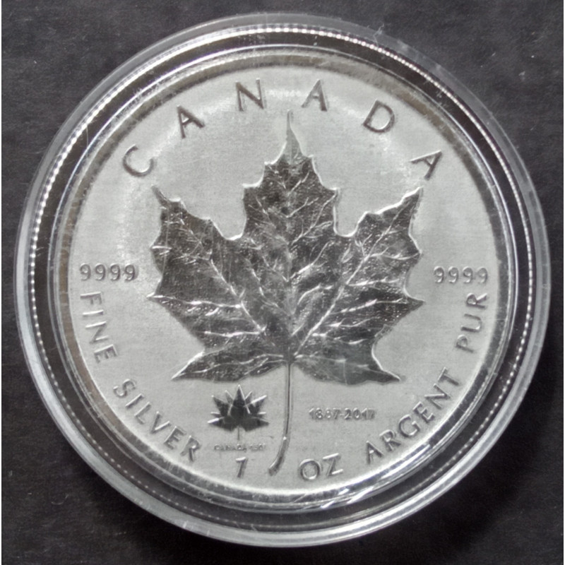 2017 1 Oz Canada Maple Leaf Maple Privy Reverse