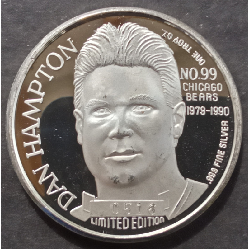 1990 1 Oz Enviromint Dan Hampton Obverse