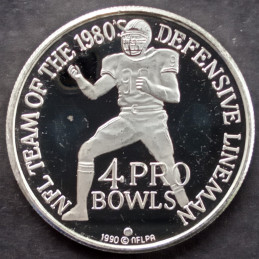 1990 1 Oz Enviromint Dan Hampton Reverse
