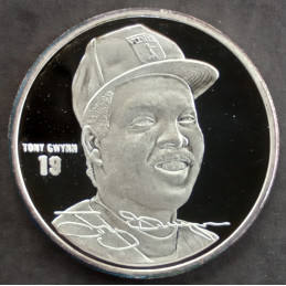1996 1 Oz Highland Mint Tony Gwynn Obverse