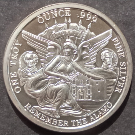 2018 1 Oz Golden State Mint Remember the Alamo Obverse