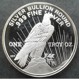 1 Oz Highland Mint Peace Replica Reverse