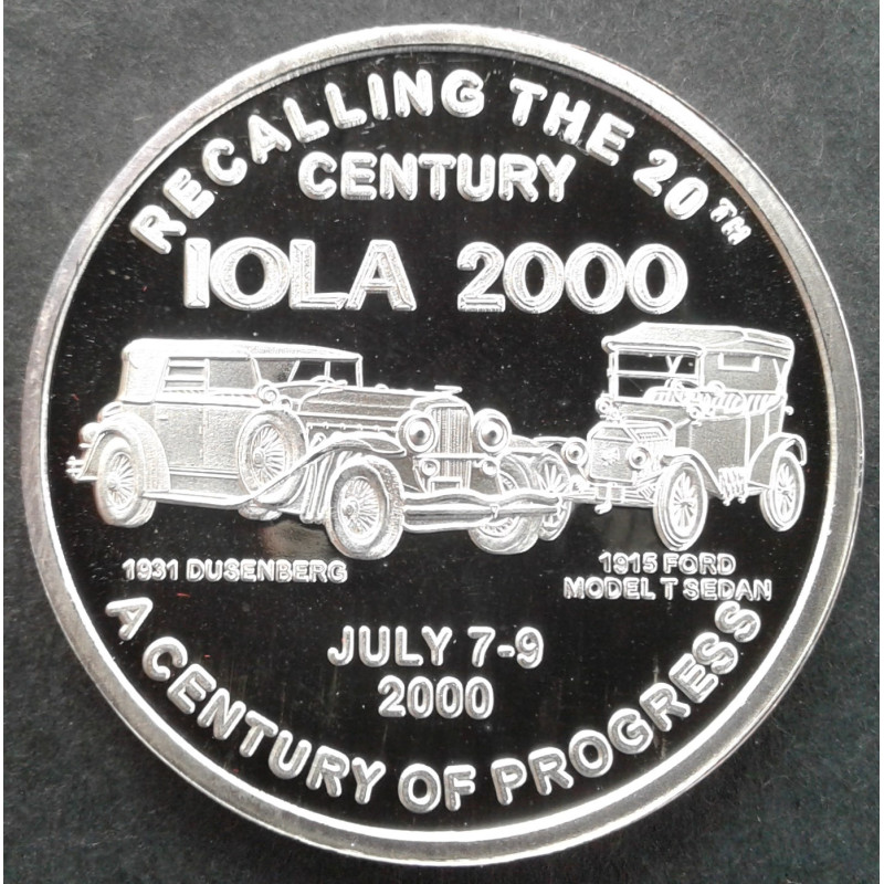 2000 1 Oz Krause Publications IOLA Car Show Obverse